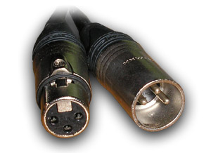 Male and Female XLR Connectors (Plugs)